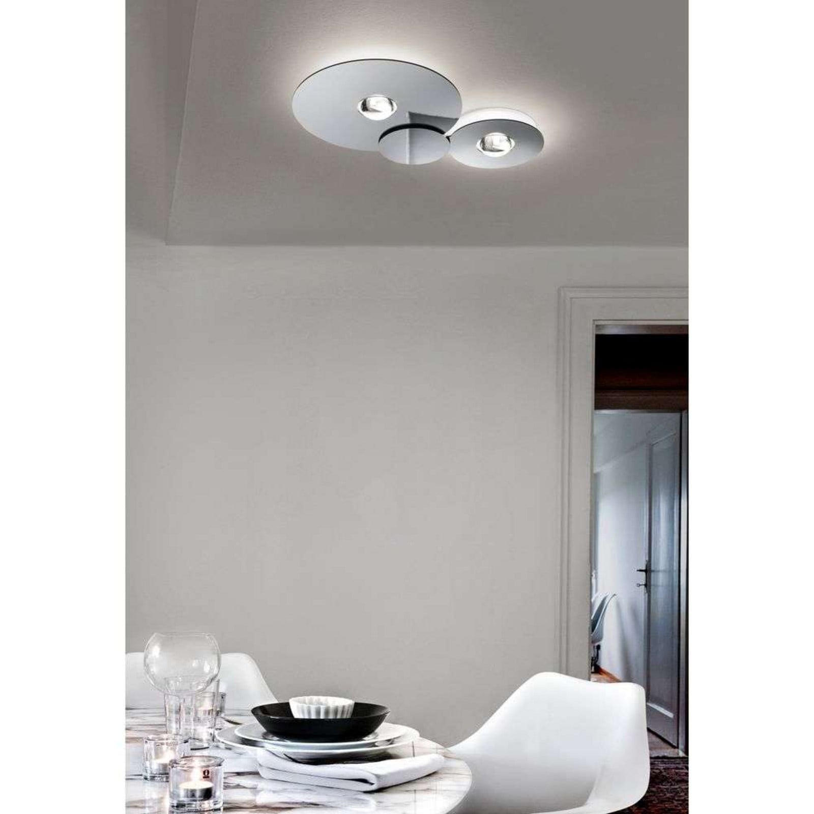 Bugia Triple Plafond 2700K Krom Lodes - Metall