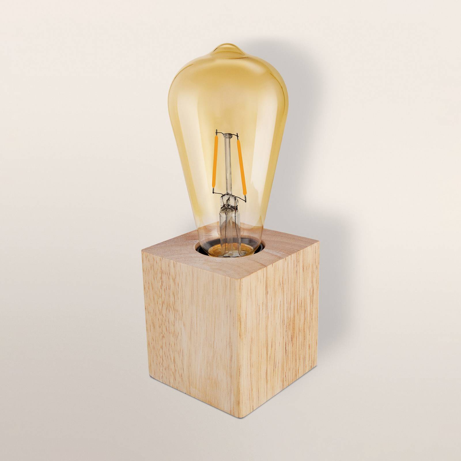 OSRAM lampa stołowa Vintage 1906, drewno z żarówką LED E27
