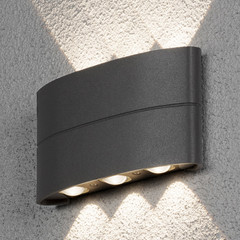 Applique da esterni LED antracite a 6 luci