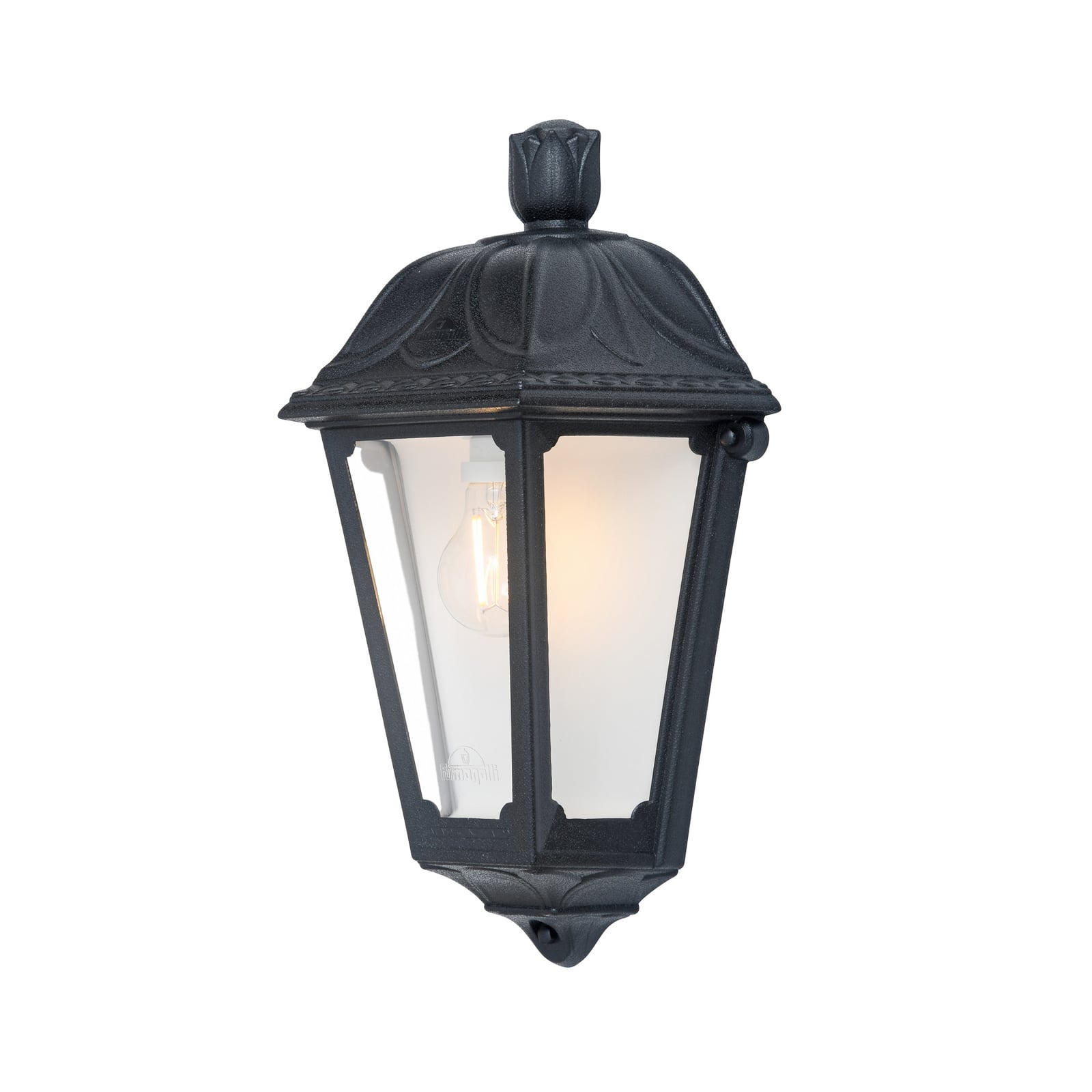 Außenwandleuchte Esau, schwarz, Resin, PMMA, E27 LED, CCT