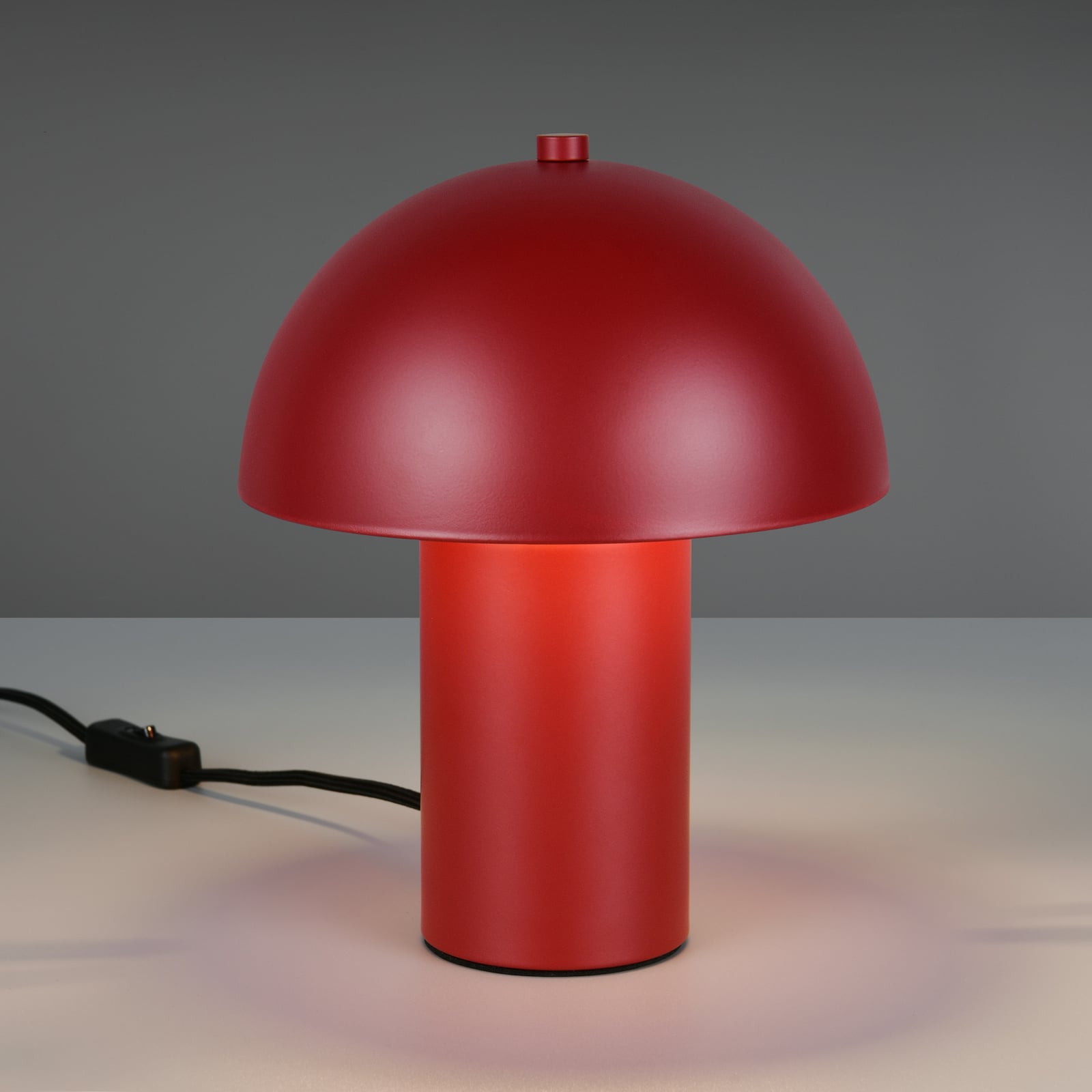 Bordlampe Enya, rød, metall, høyde 25,5 cm, E14 Bordlampe Enya, rød, metall, høyde 25,5 cm, E14