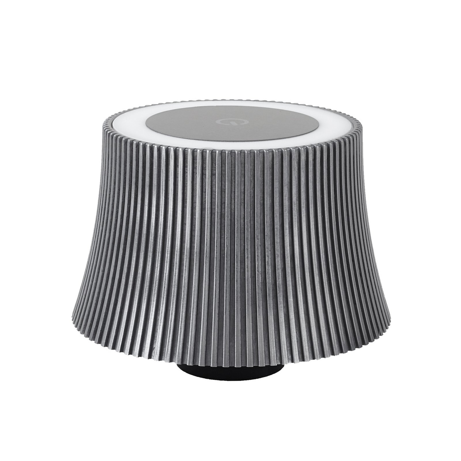 Lindby LED-Akkutischleuchte Linor, rauchgrau, USB, dimmbar
