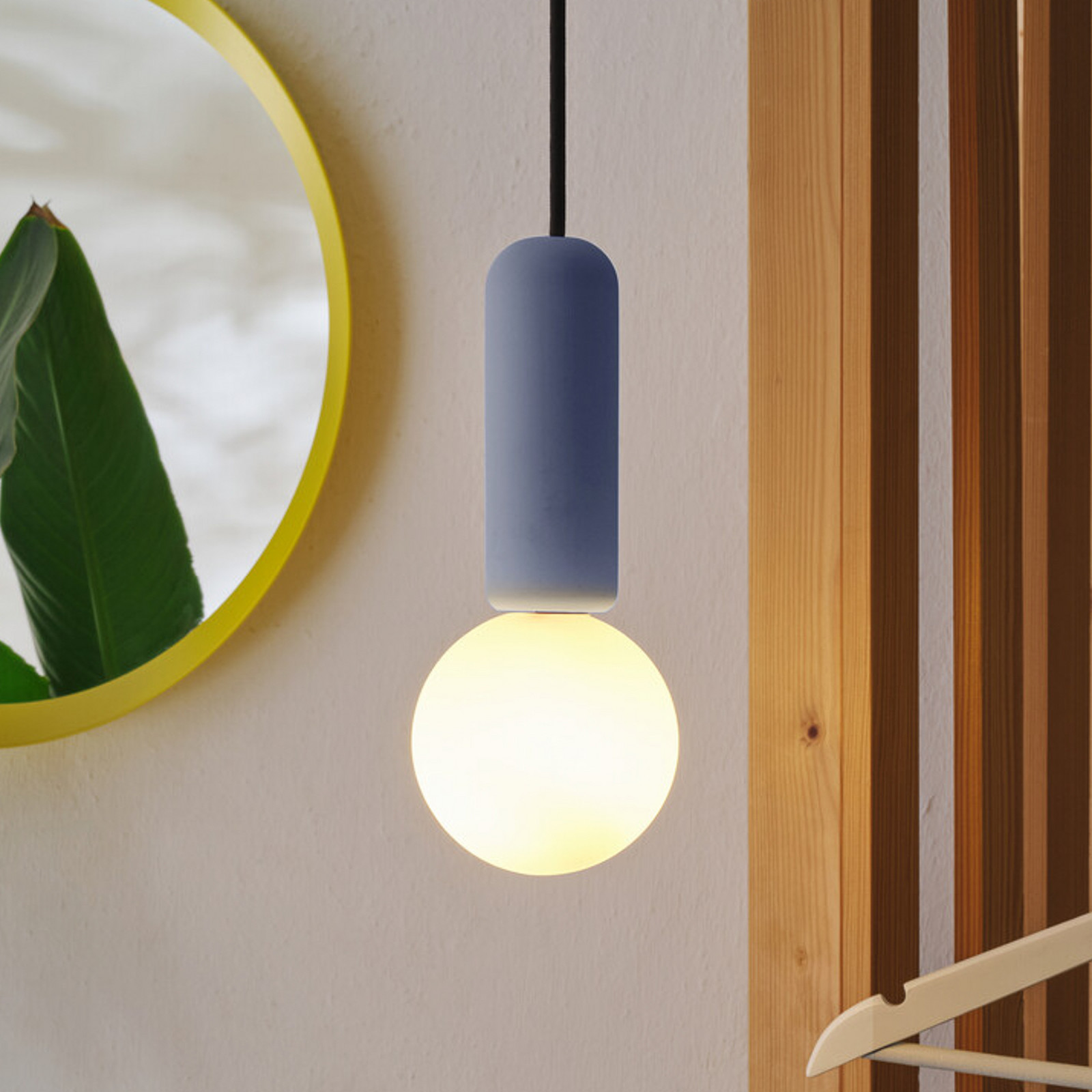 Lampă suspendată OSRAM Decor Concrete Mic albastră beton G9 - Camera de zi / sufragerie - Modern - albastru