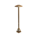 LED-Sockelleuchte Aura Frame, Höhe 50 cm, messing antik