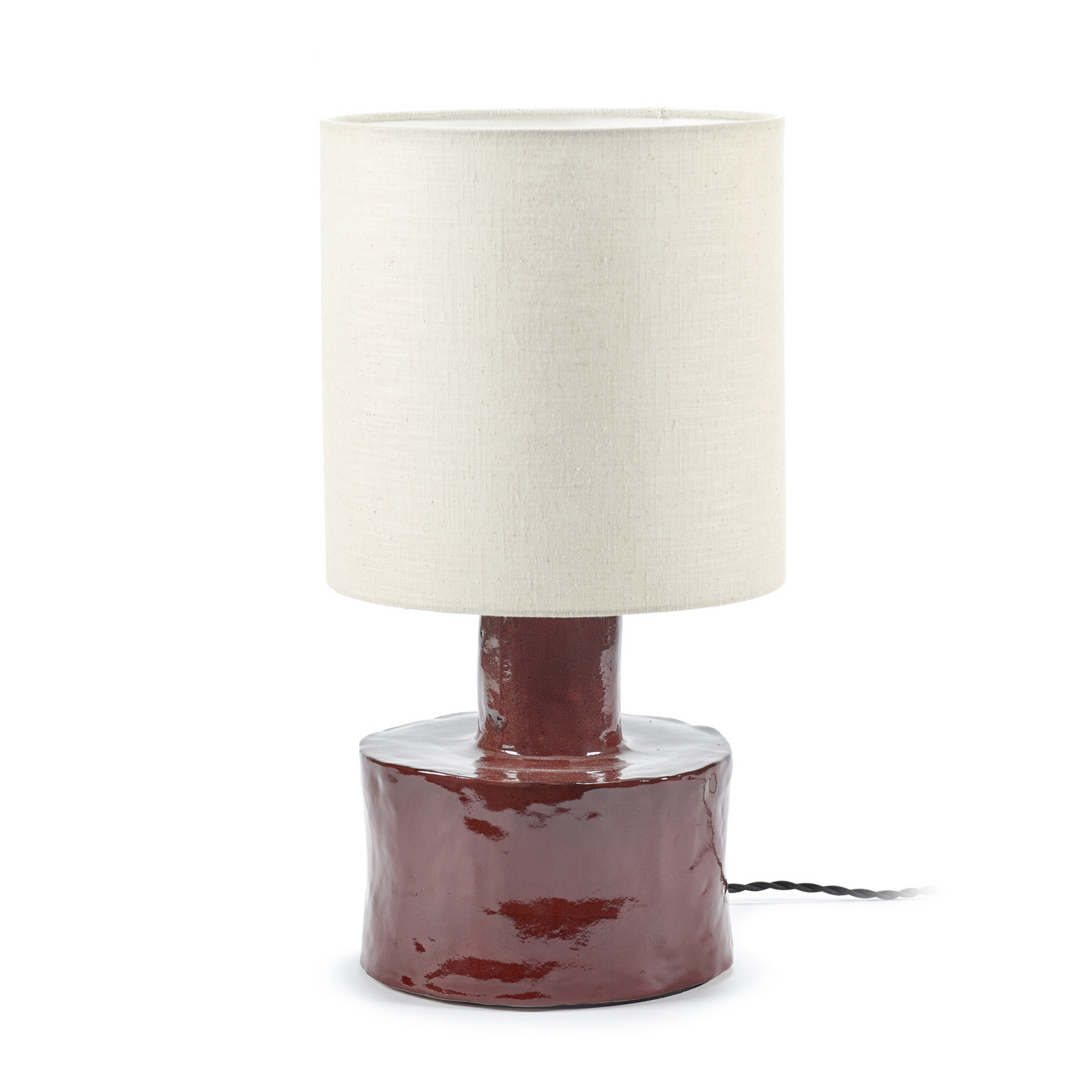 RED-BEIGE CATHERINE bordlampe, stentøj, tekstil, højde 47 cm, E27 – Serax RED-BEIGE CATHERINE bordlampe, stentøj, tekstil, højde 47 cm, E27 – Serax