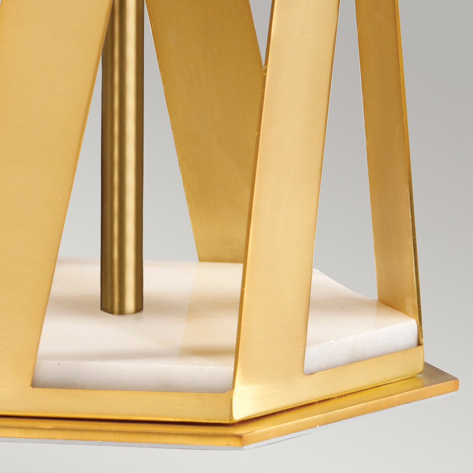 Apollo fabric table lamp brass/white