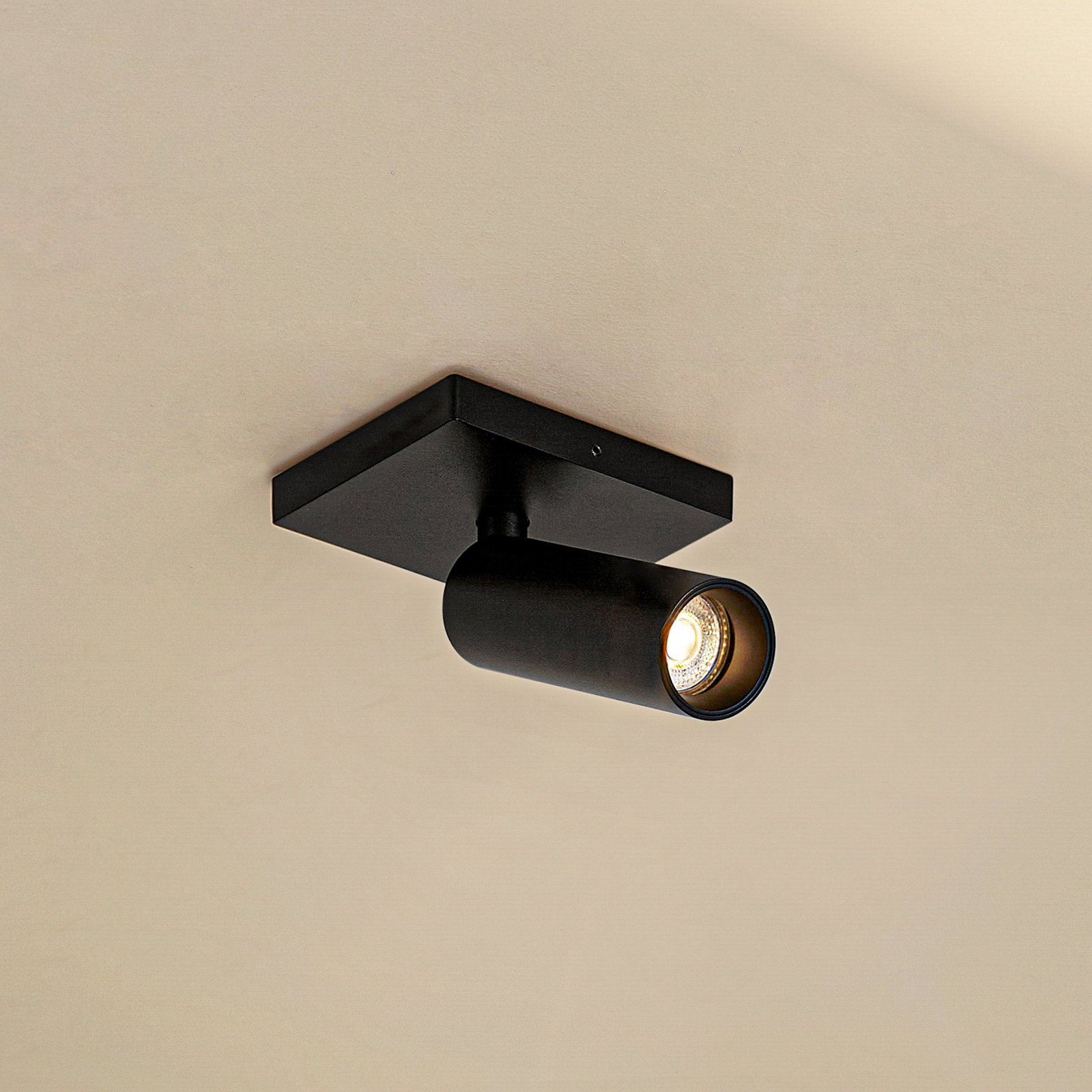 Arcchio plafondspot Brinja Slim, zwart, 1-lamp GU10 MR11