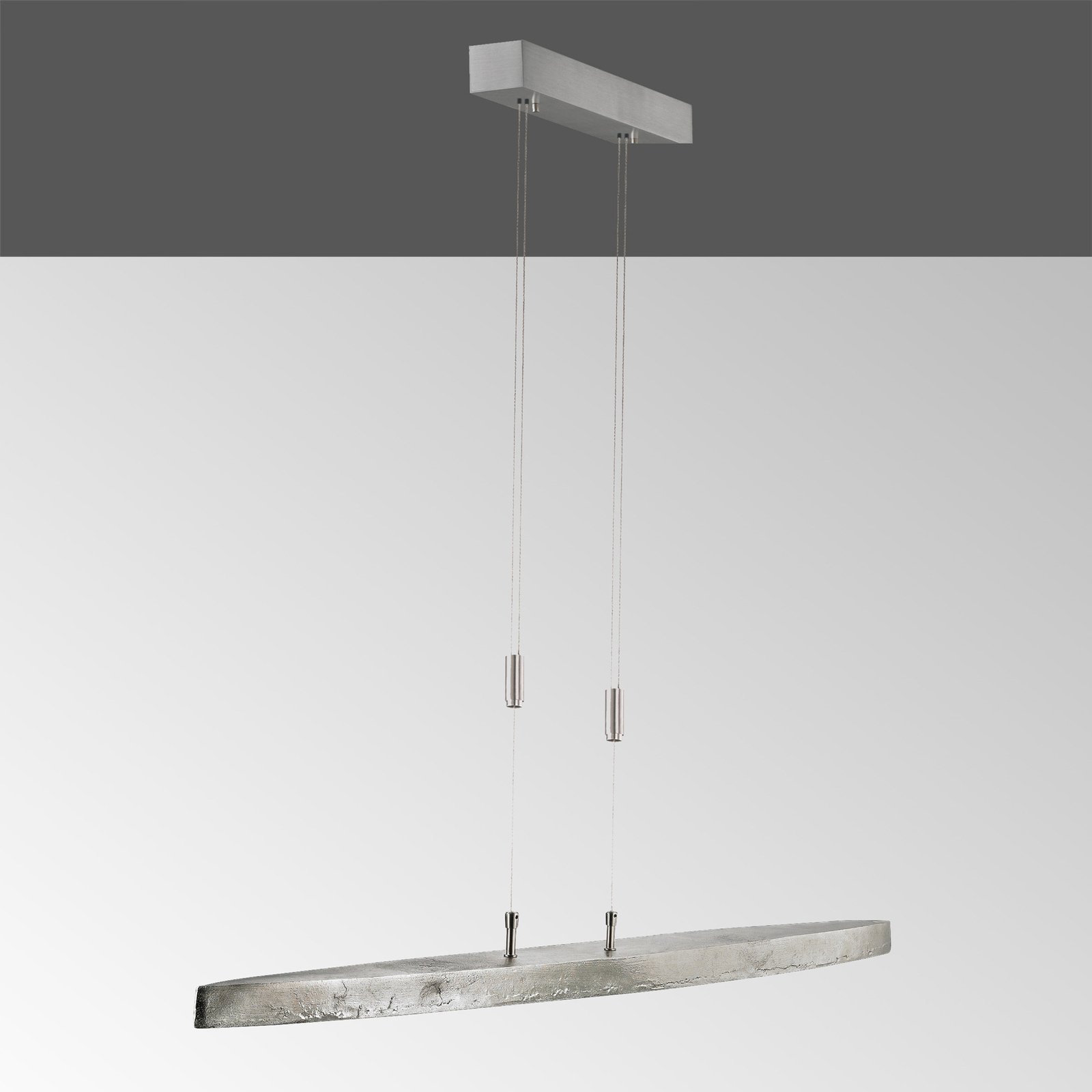 LED-hänglampa Colmar, CCT, nickel, längd 106 cm