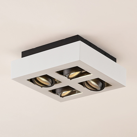 Arcchio Vince plafonnier, 25 x 25 cm en blanc