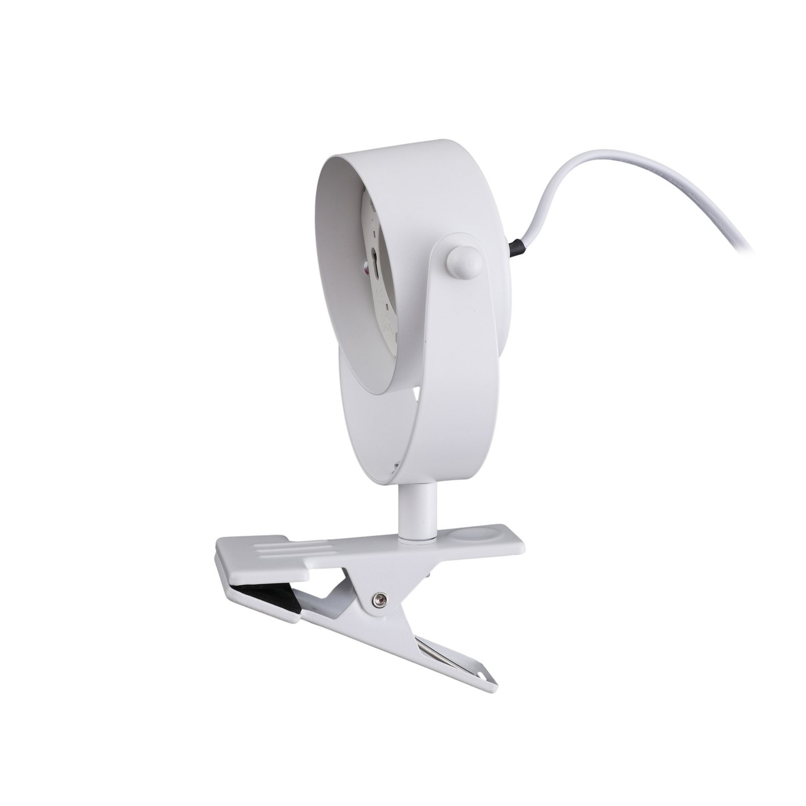 Lámpara de pinza Lindby Jyla, blanco mate, GX53