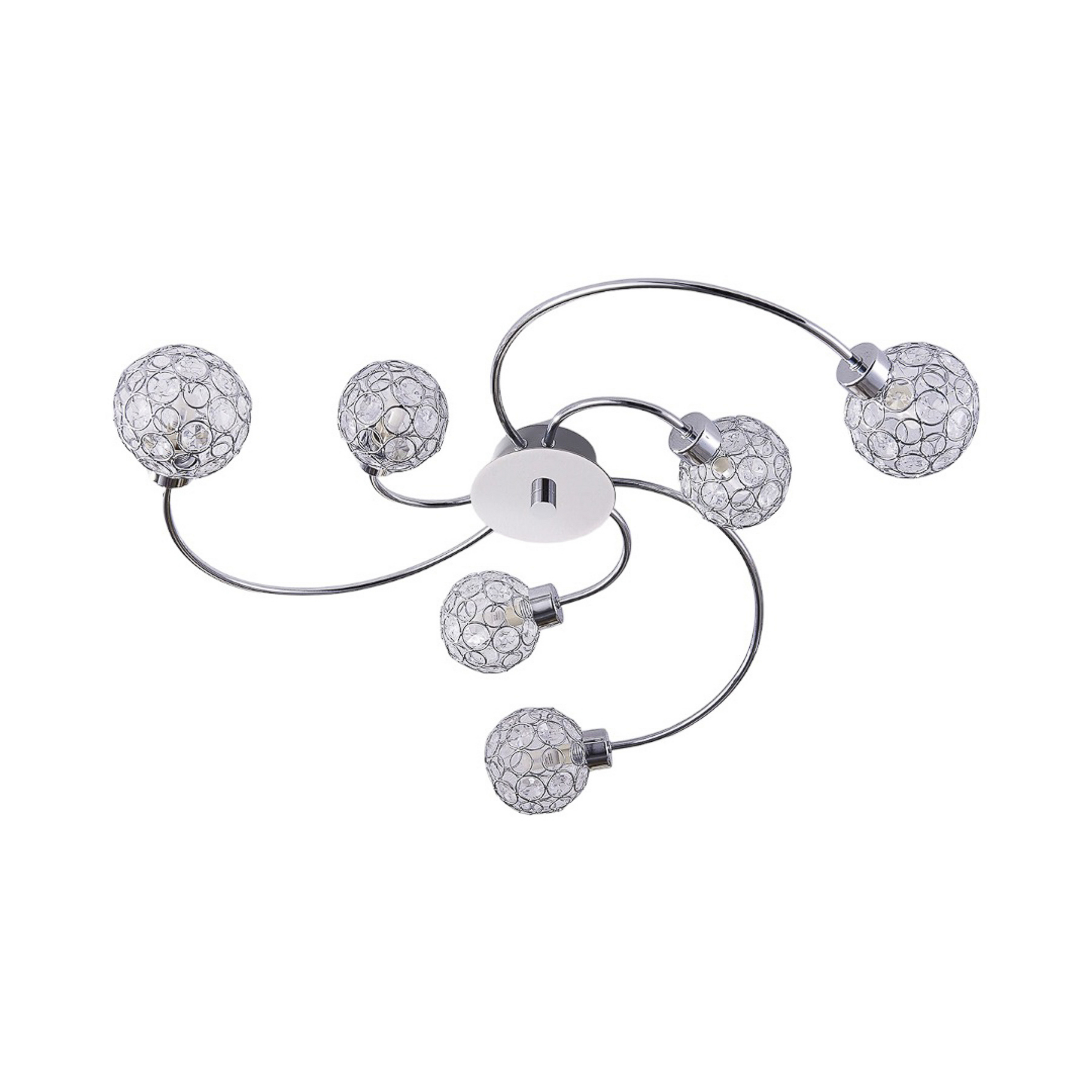 Tyron Ceiling Lamp Chrome/Clear - Lindby