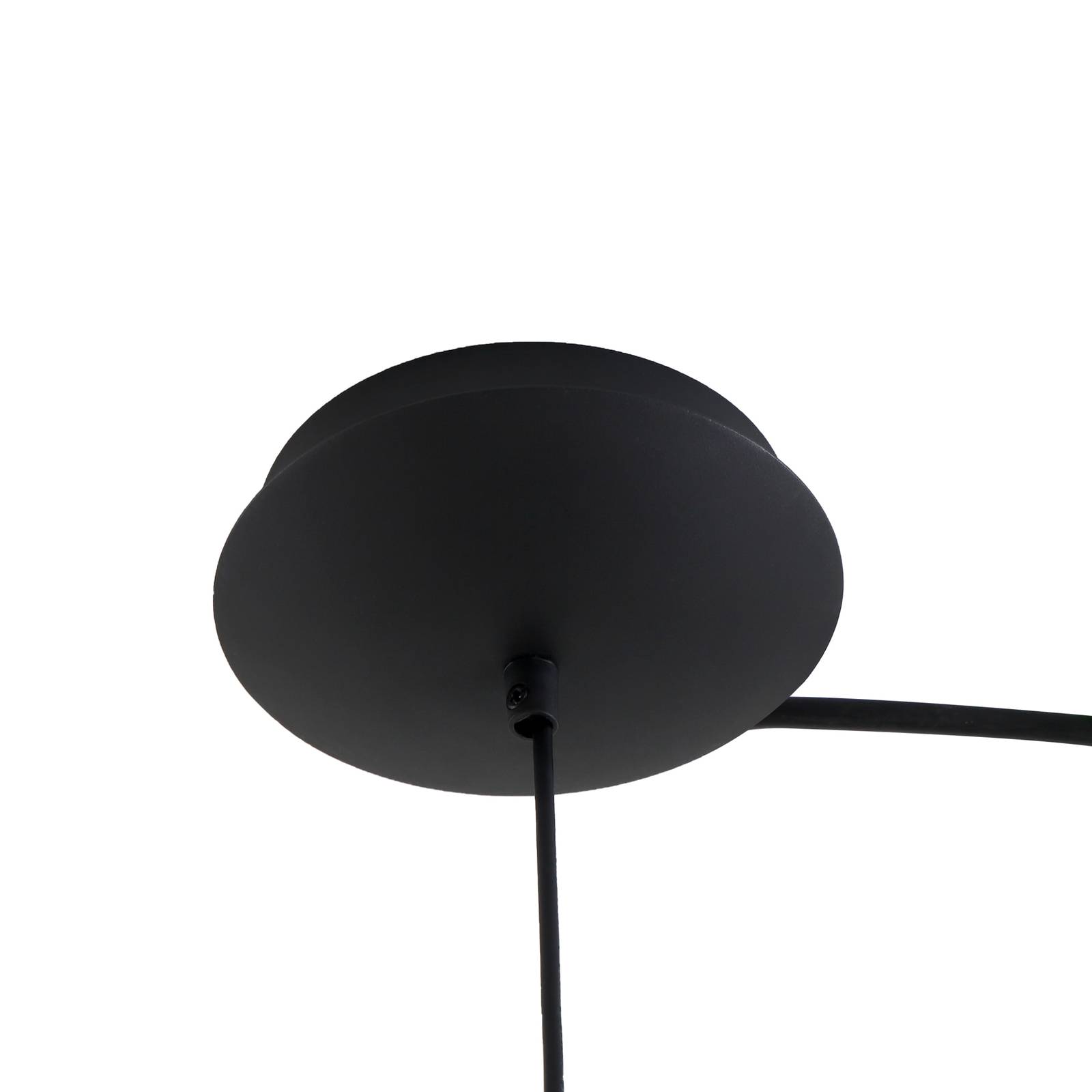 Lampa wisząca Lucande LED Foco, piaskowy czarny, metal, Ø 50 cm