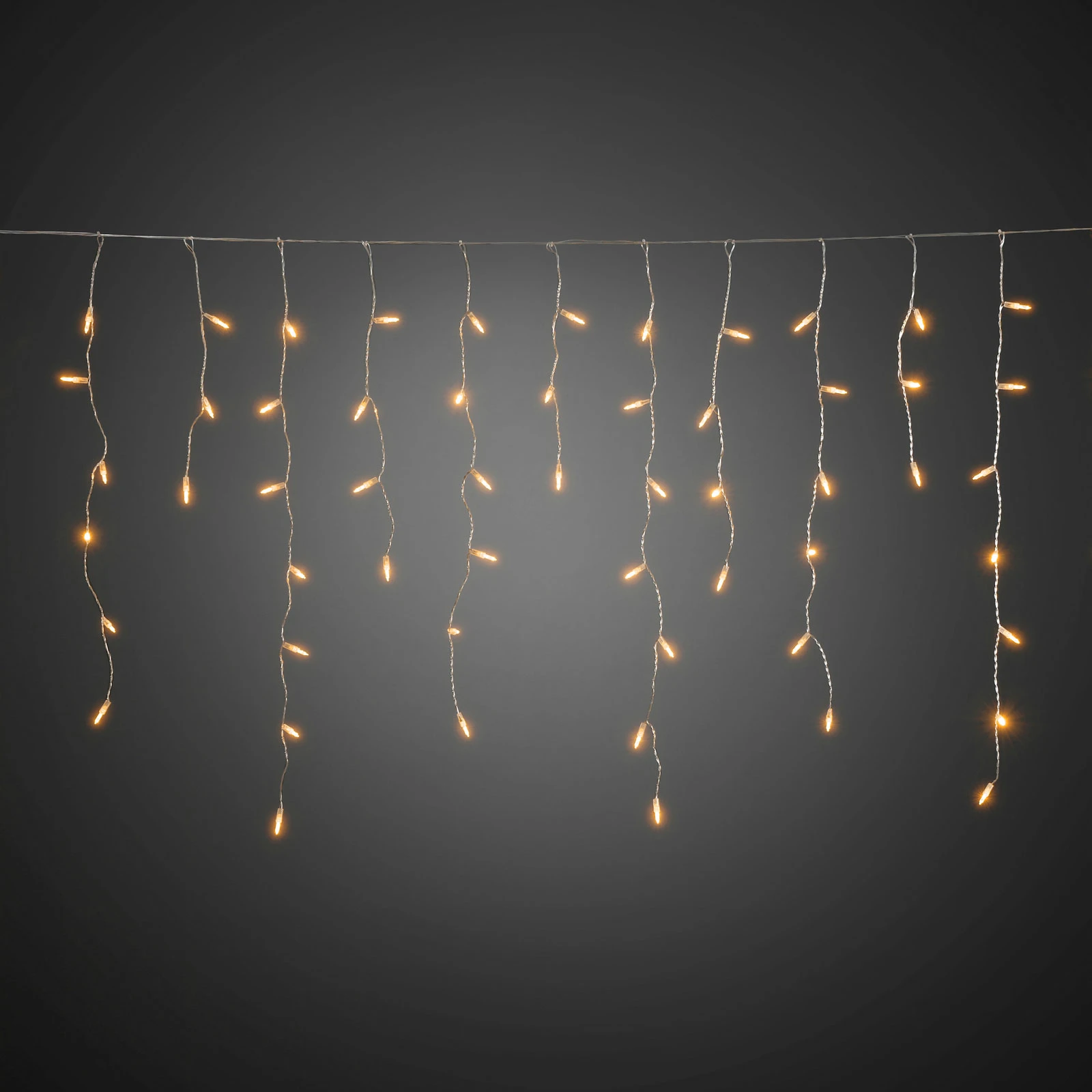LED-Lichtervorhang Eisregen für außen, 96-flammig
