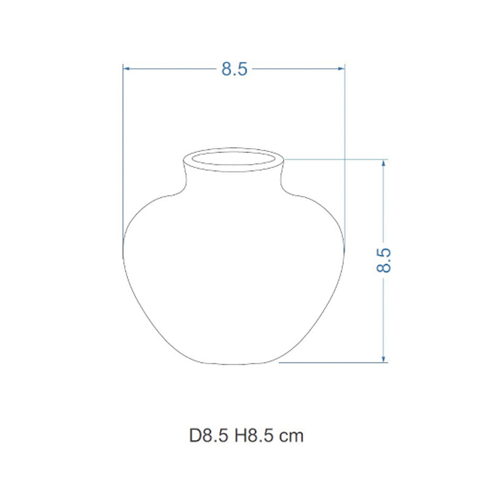 Vaso HDBodi, marrone, altezza 9 cm, ceramica - House Doctor