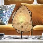 MARKET SET Screen table lamp, rattan, 51 cm high