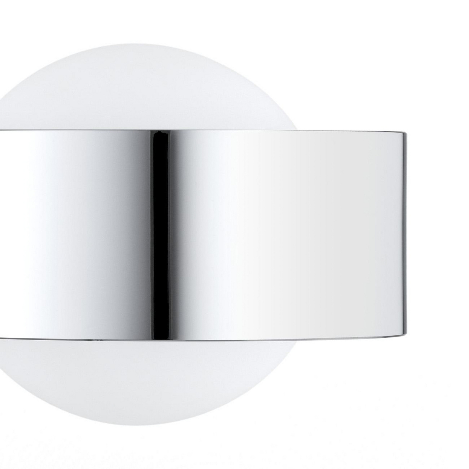 Deckenleuchte Mado, Stahl chromfarben, Glas opal, 2-flammig