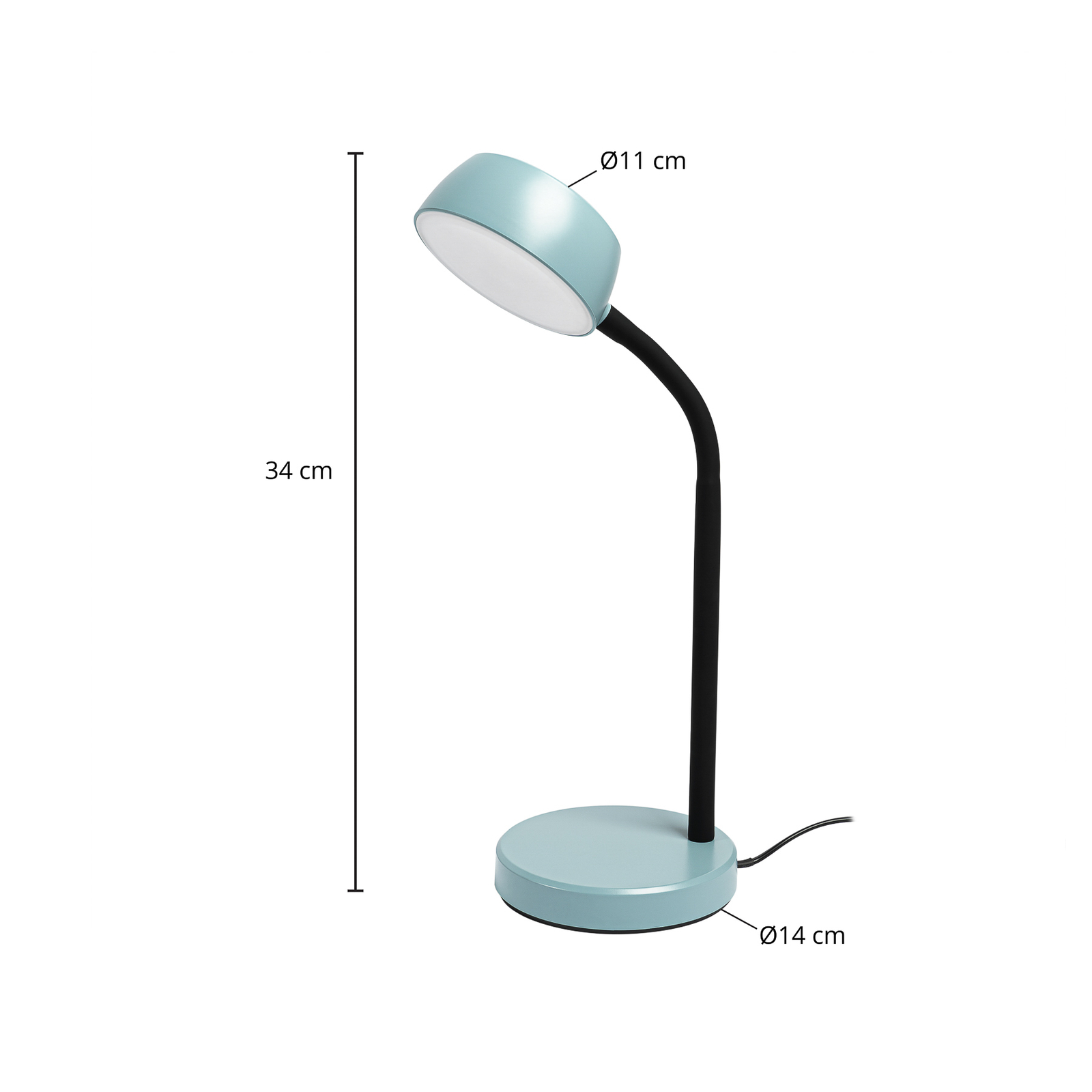 Lindby Tijan stolová LED lampa modrá ohybné rameno