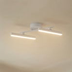 Lindby LED reflektor Eldrin, fehér, 2-lámpás, fénycsík, fényszalag