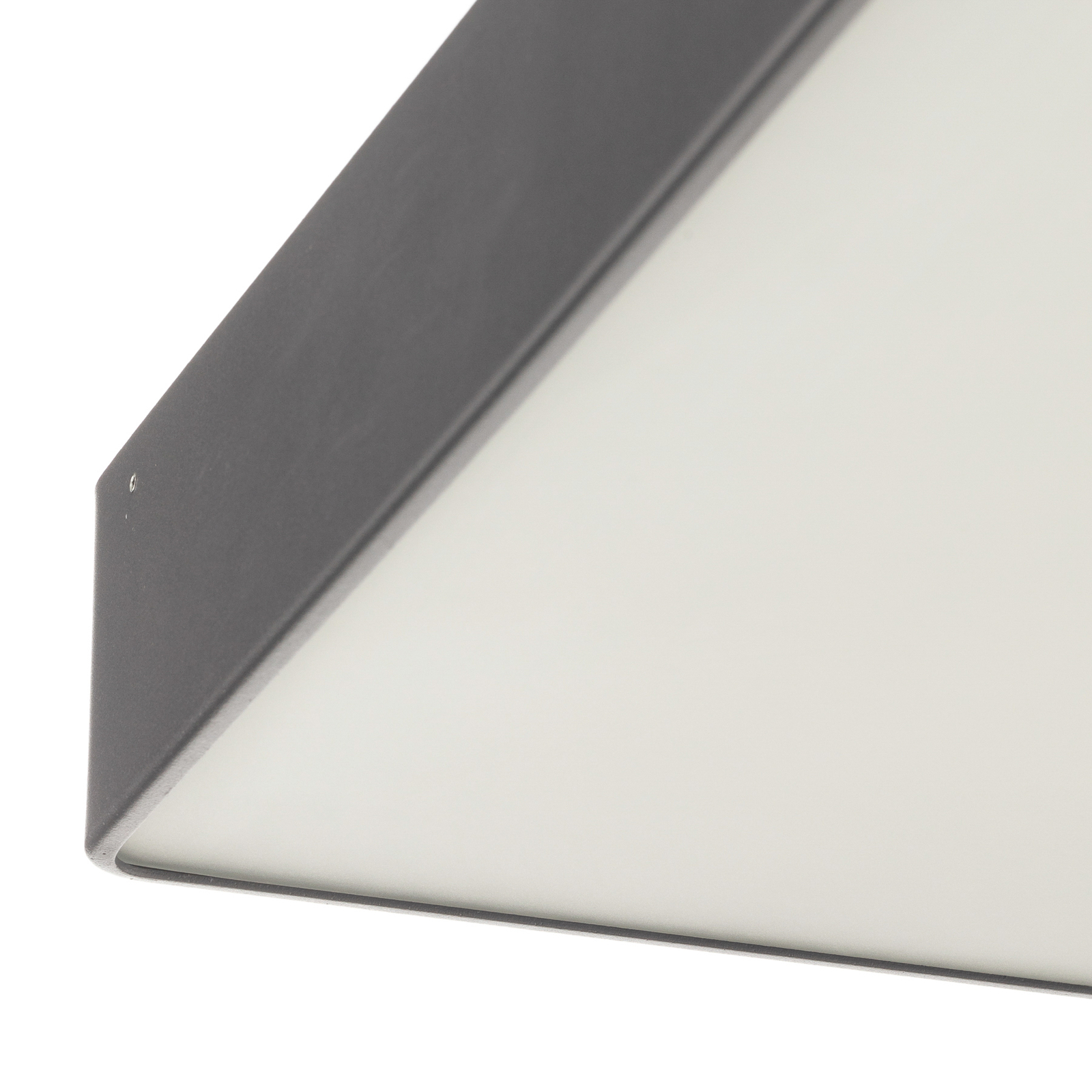 Oro ceiling light made of steel and glass, grey, 45cm