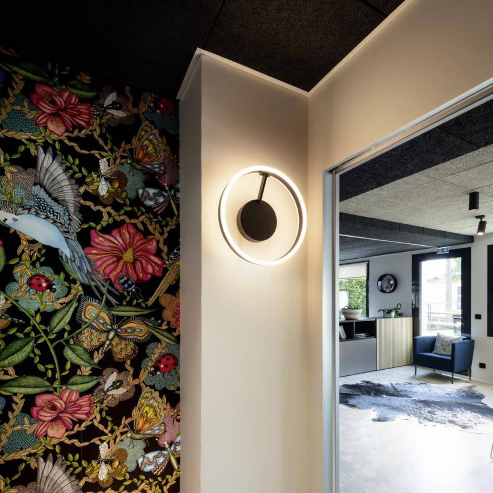 SLV Lampa sufitowa LED One, Ø 40 cm, czarna, metal, CCT