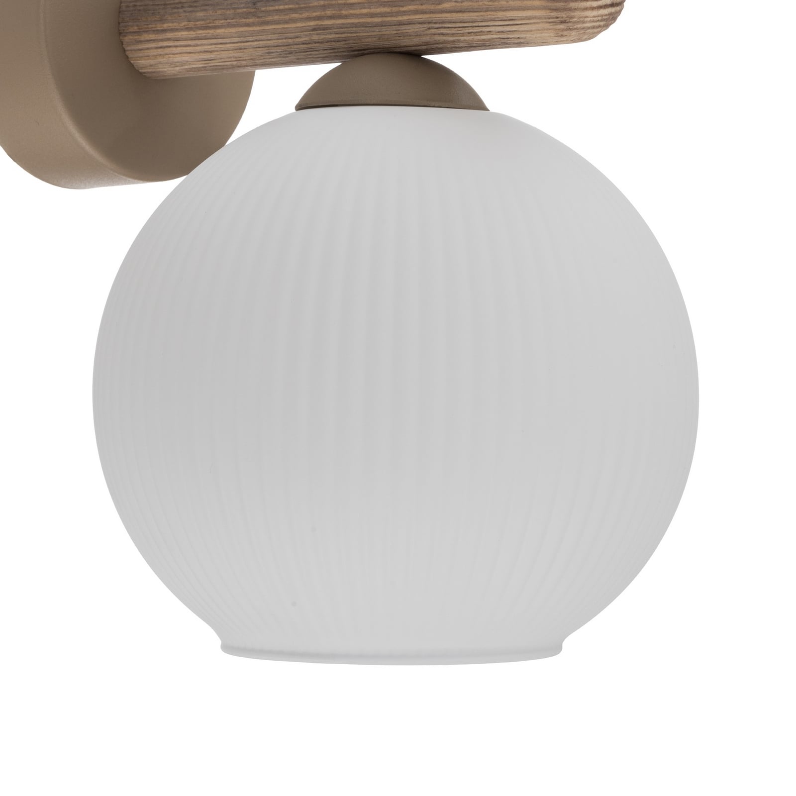 Væglampe Virlo, træ, opalglas, højde 20 cm, E14