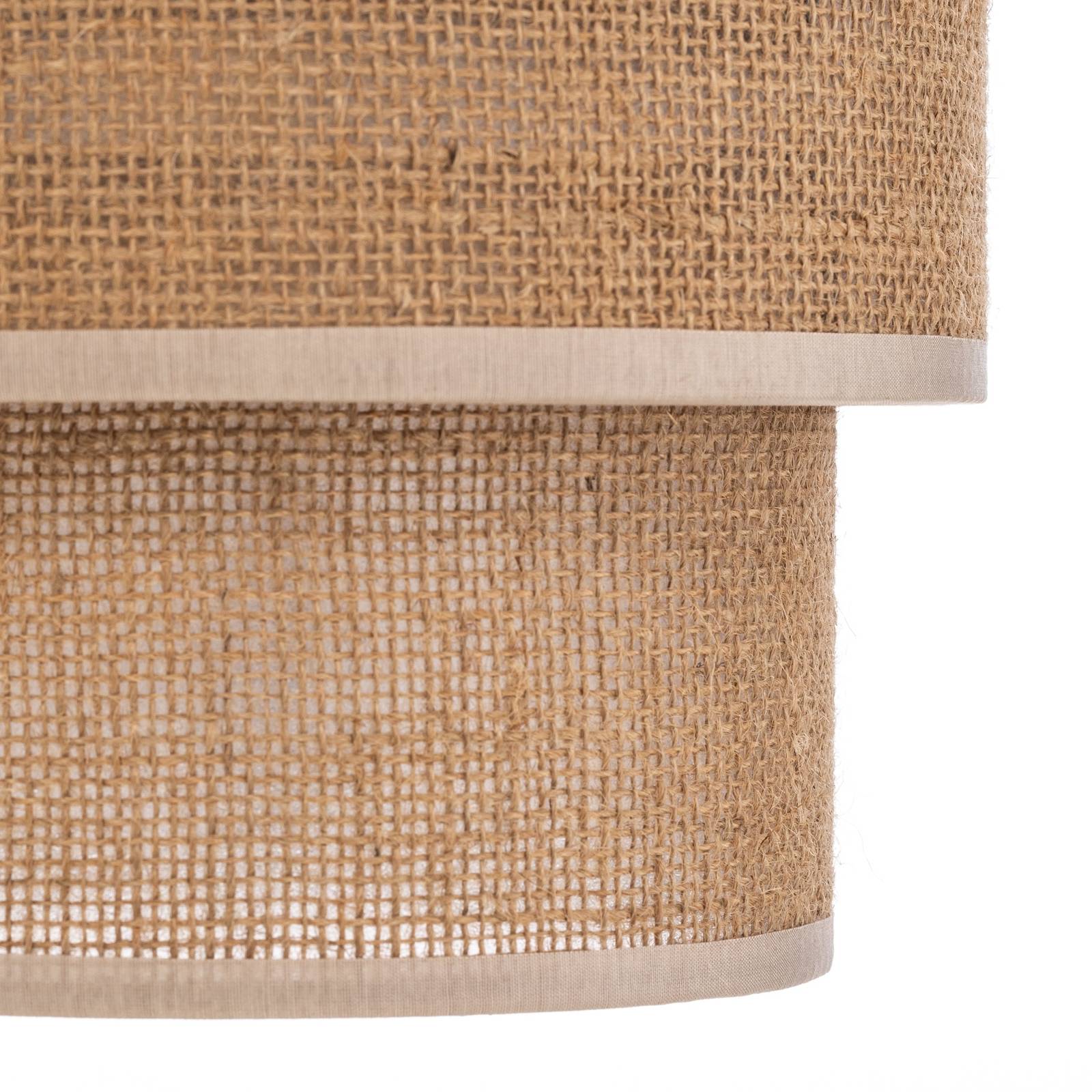 Lampa wisząca Calisto, Jute, naturalny brąz, 1-punktowa, Ø 20 cm