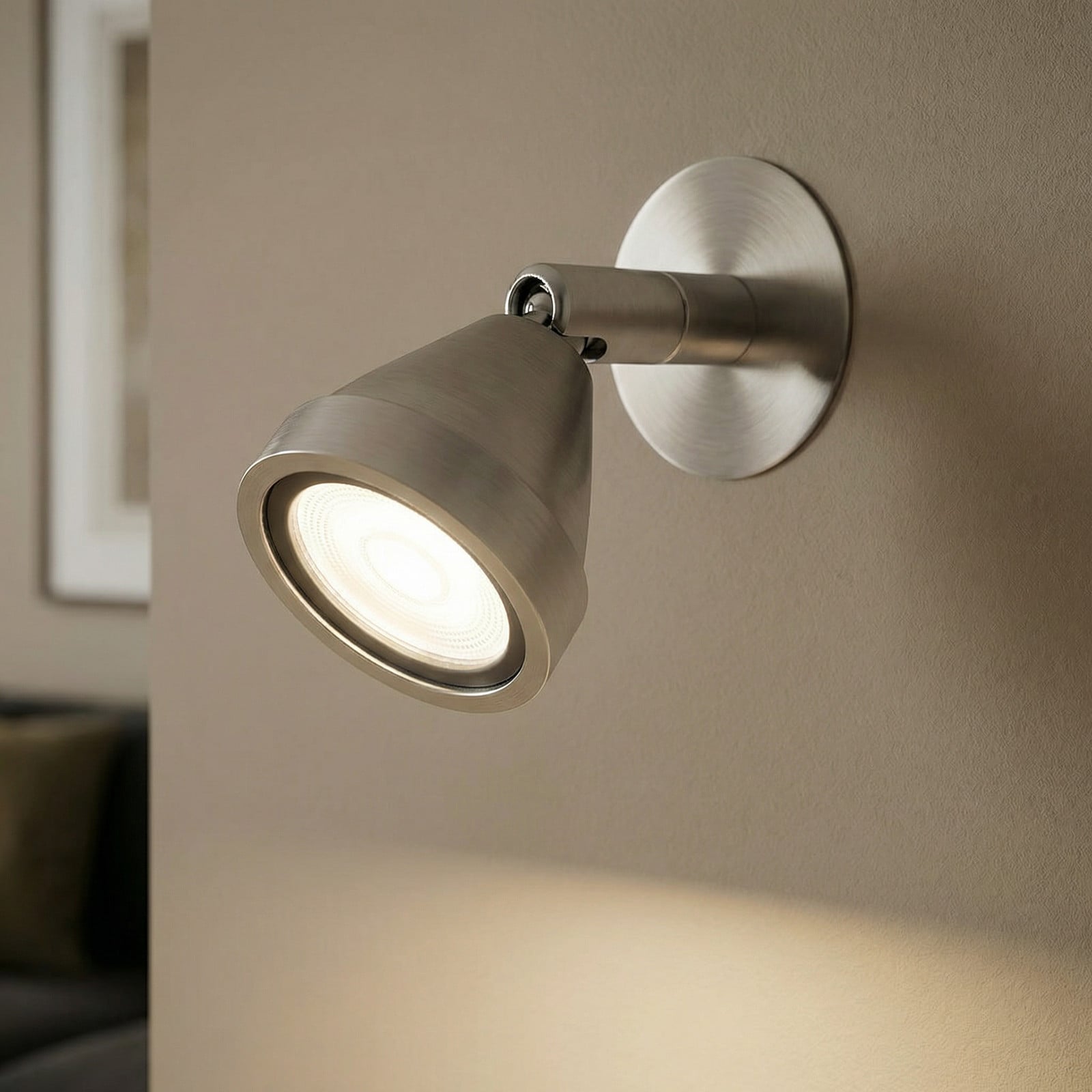 Aplică cu LED Mini pivotantă nichel 5.000K