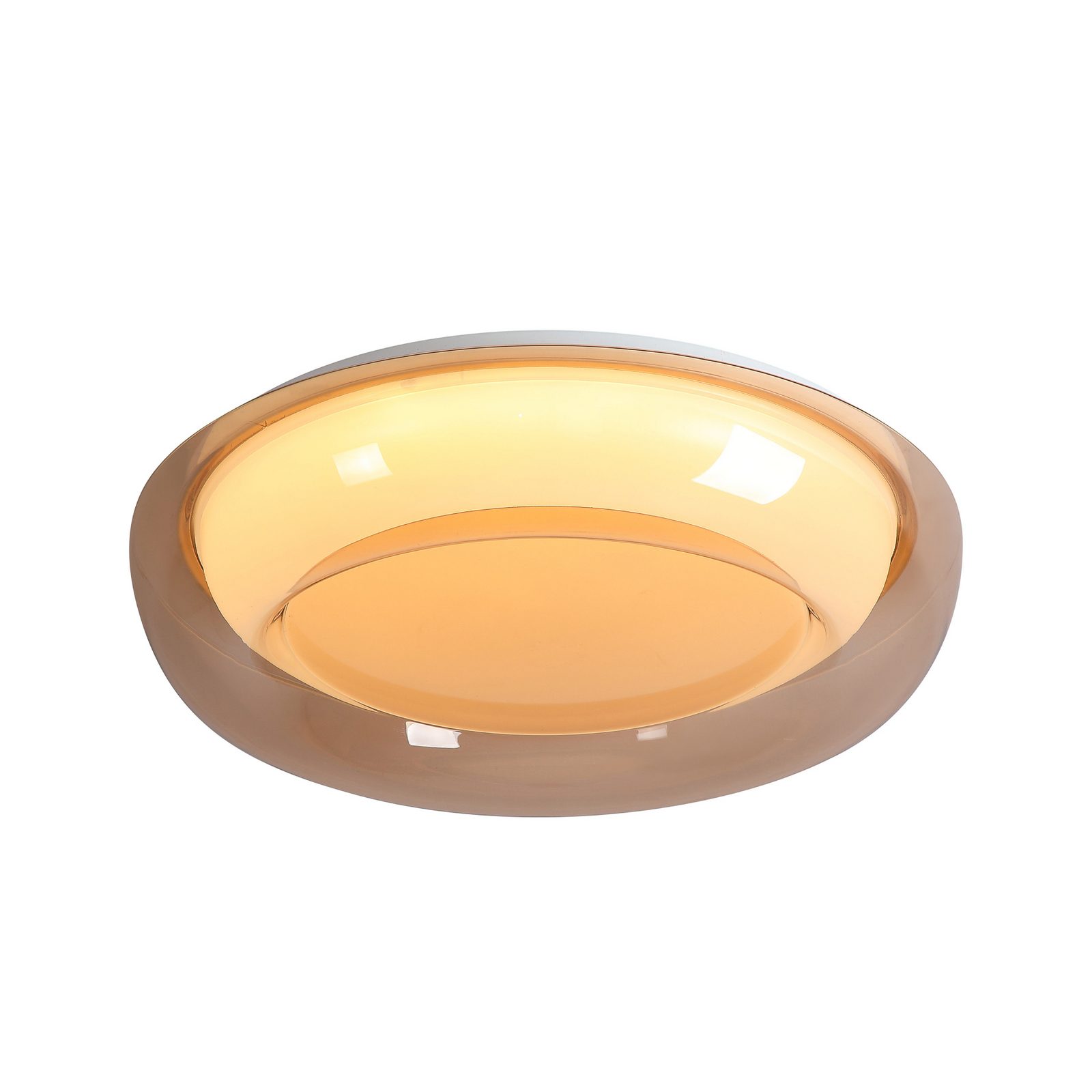 Plafón LED Jude Flush, ámbar, Ø 40 cm, CCT Plafón LED Jude Flush, ámbar, Ø 40 cm, CCT