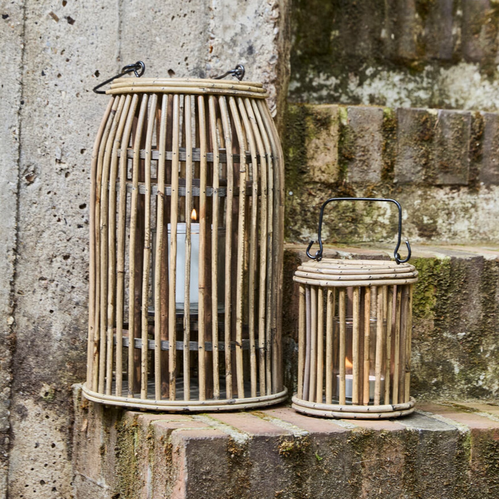 Lanterna HDOva, altezza 18 cm, rattan naturale - House Doctor