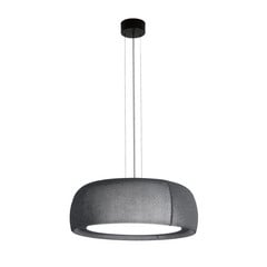 LEDS-C4 Lampada LED a sospensione Gong, grigio, 3.000 K, Ø 61,2 cm, tessuto