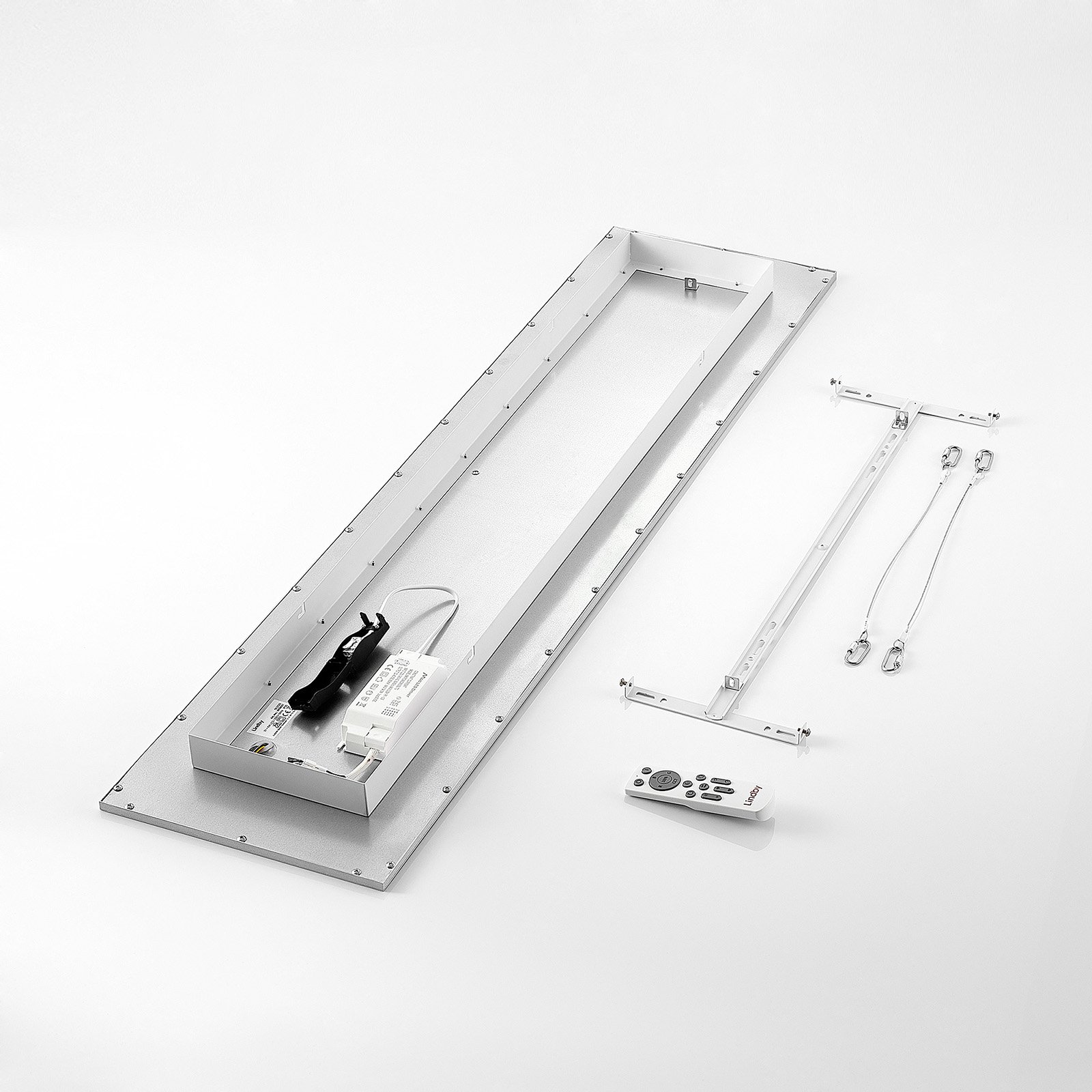 Kjetil Candeeiro de teto Smart Home 120x30 Prateado/Branco - Lindby