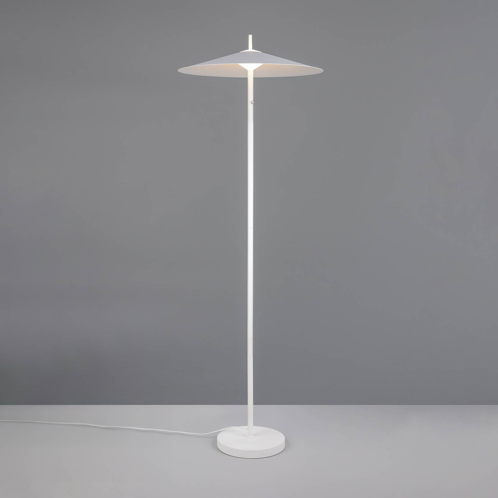 Trio Lighting LED vloerlamp Amalo, mat wit, hoogte 145 cm, metaal, CCT
