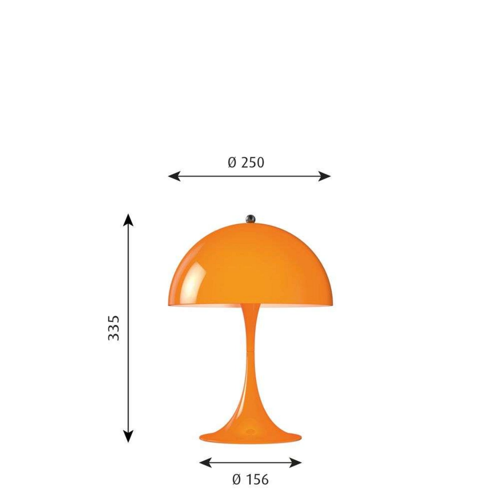 Panthella 250 Lámpara de Sobremesa Orange - Louis Poulsen