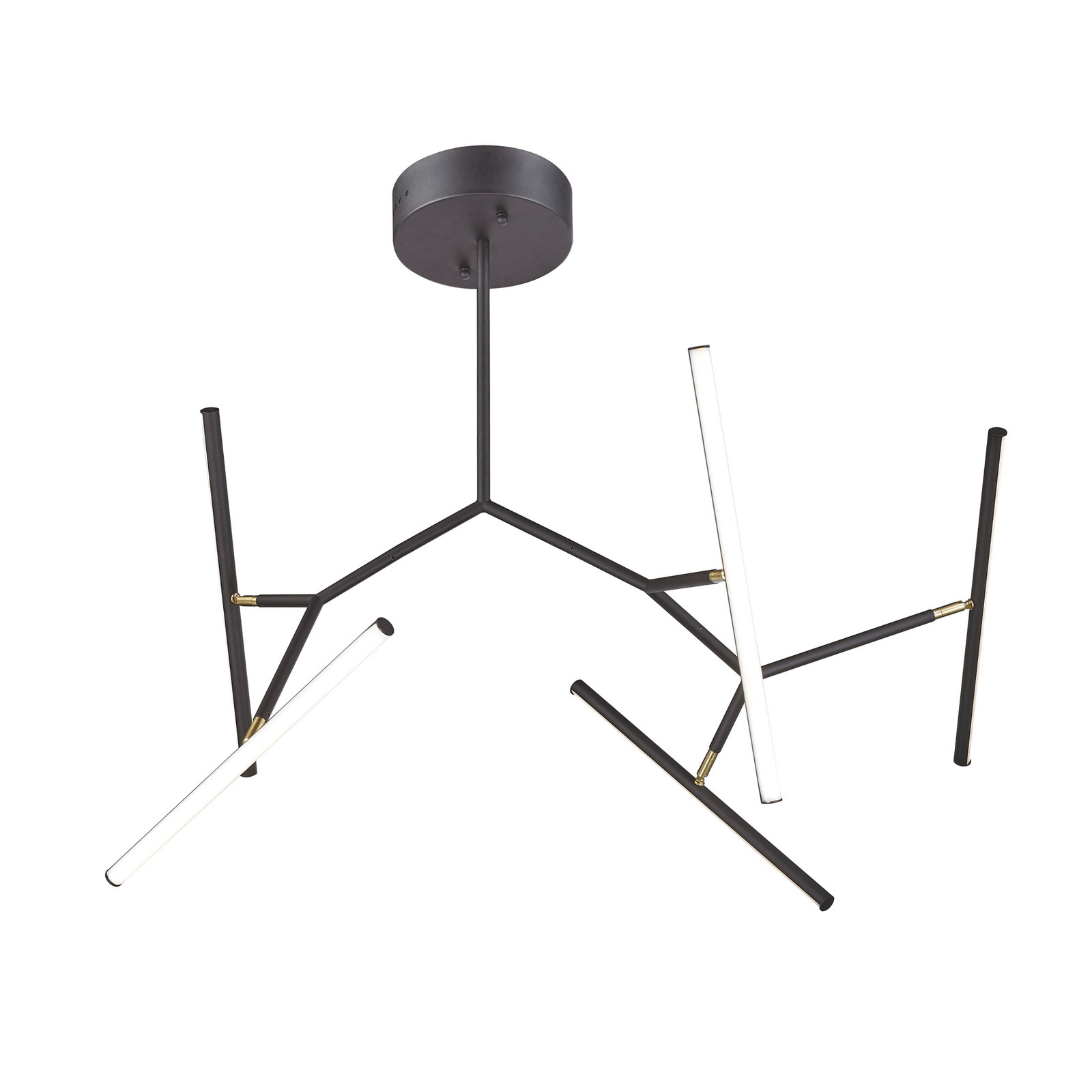 Plafonieră LED 2070 5 becuri 90 cm negru/auriu