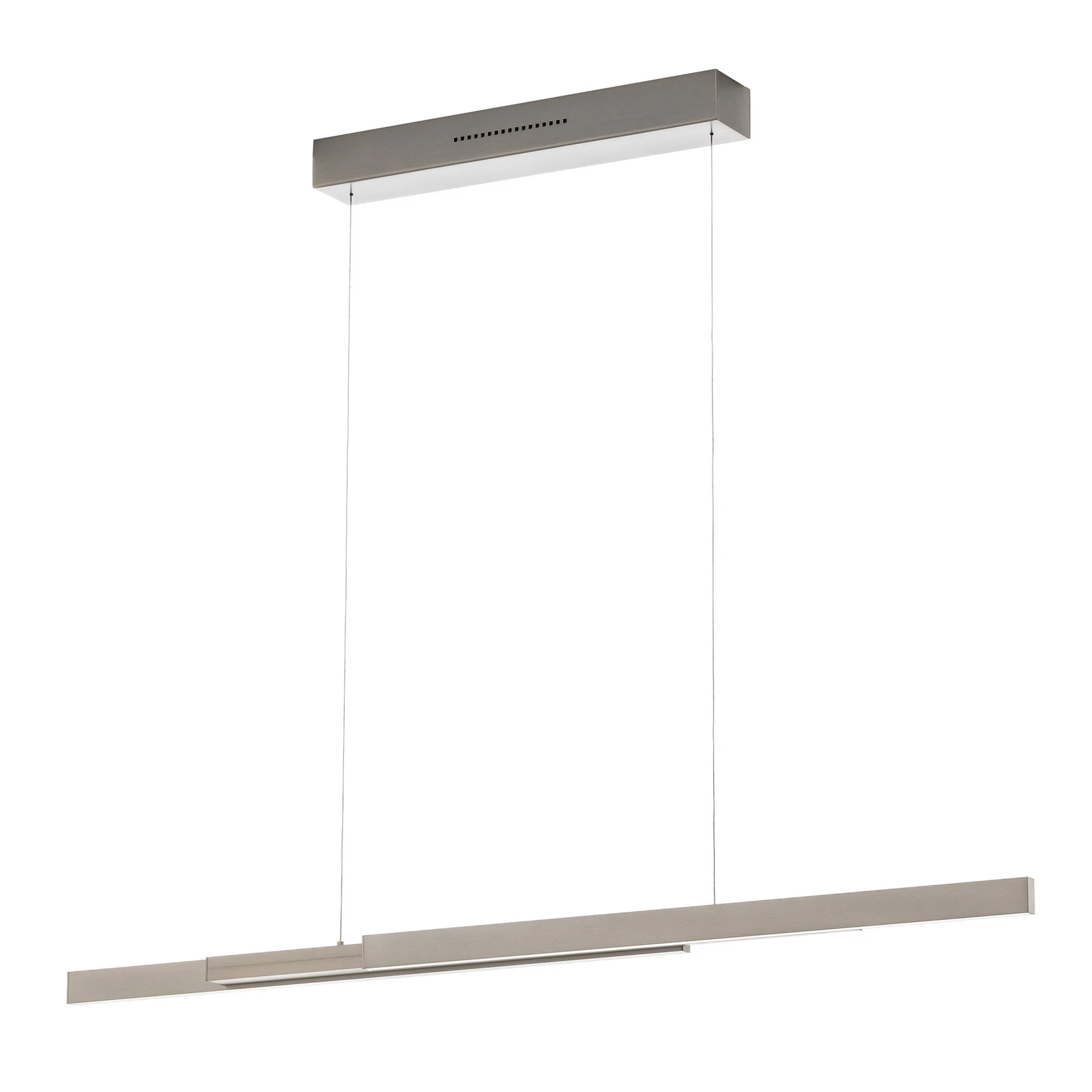 Suspension LED Lara, 134 cm, extensible, nickel
