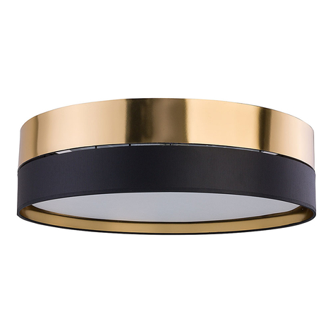 Deckenleuchte Hilton, schwarz/gold, Ø 60cm