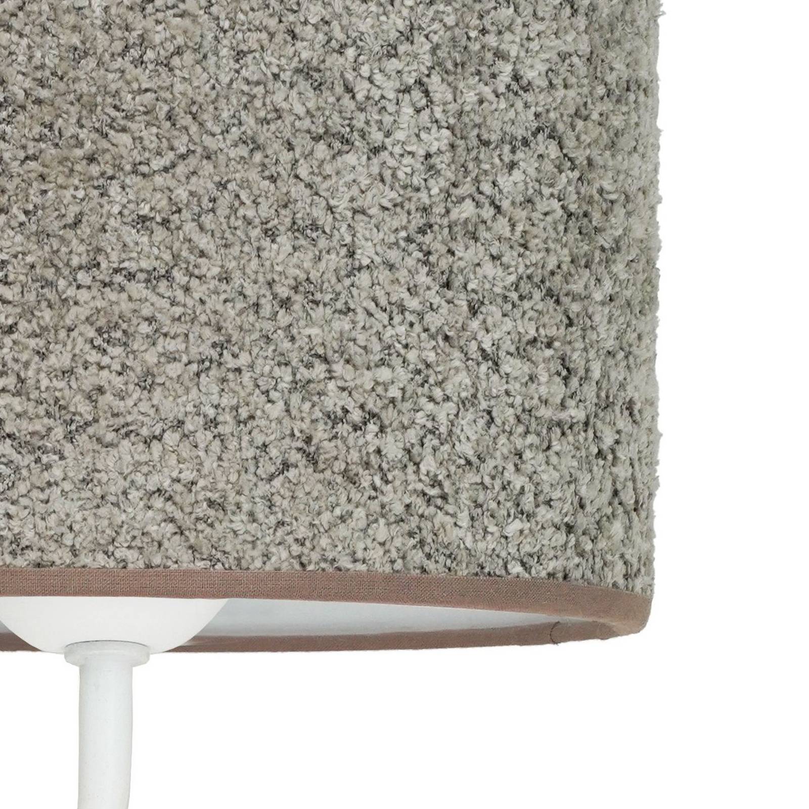 Kinkiet Roller, bouclé szary, biały, z lampką do czytania