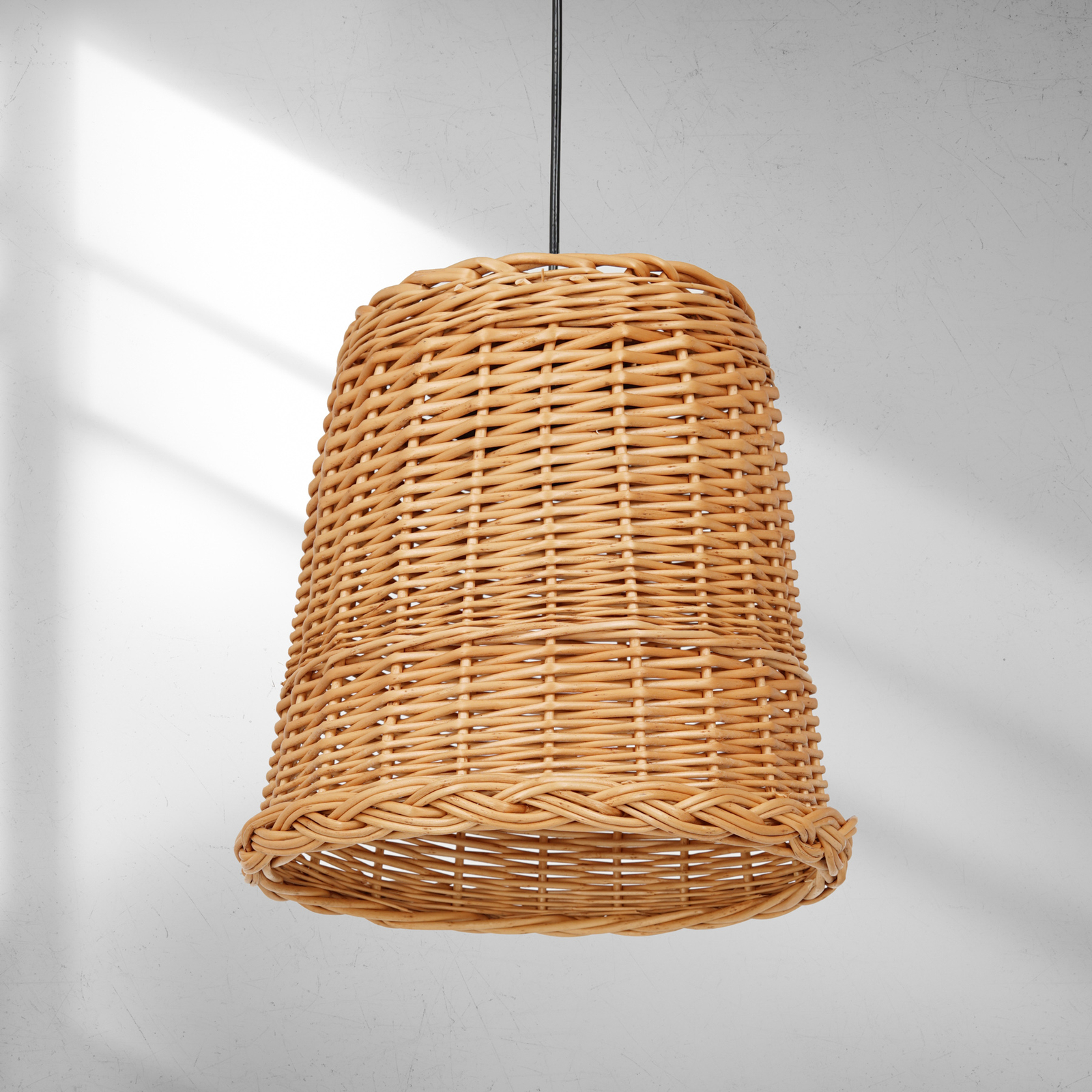 Függő lámpa Vimini fonott ernyő barna Ø 30 cm