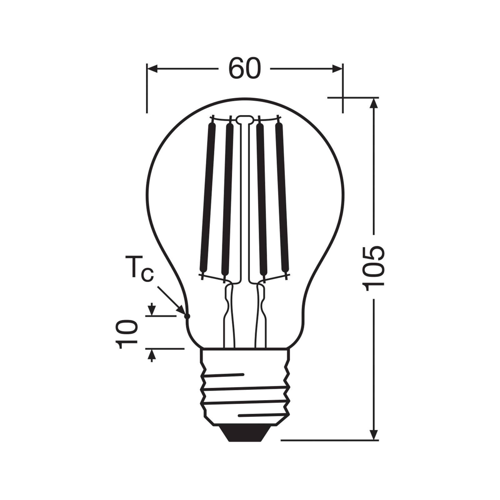 OSRAM LED Birne Filament E27 3,8W 827 EEK A 3er-Pack günstig online kaufen