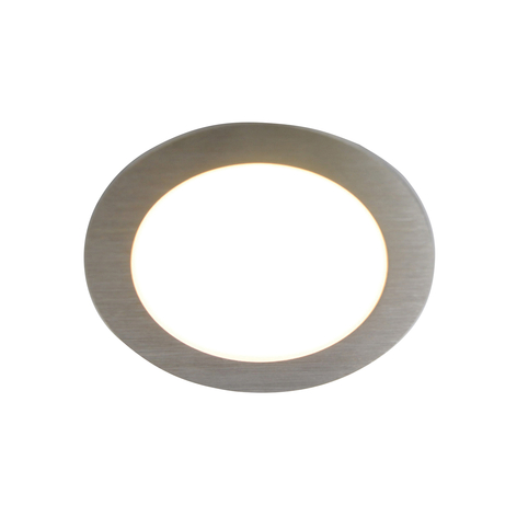 LED-Möbeleinbaulampe FAR 58, stahl, 5er-Set, 3W