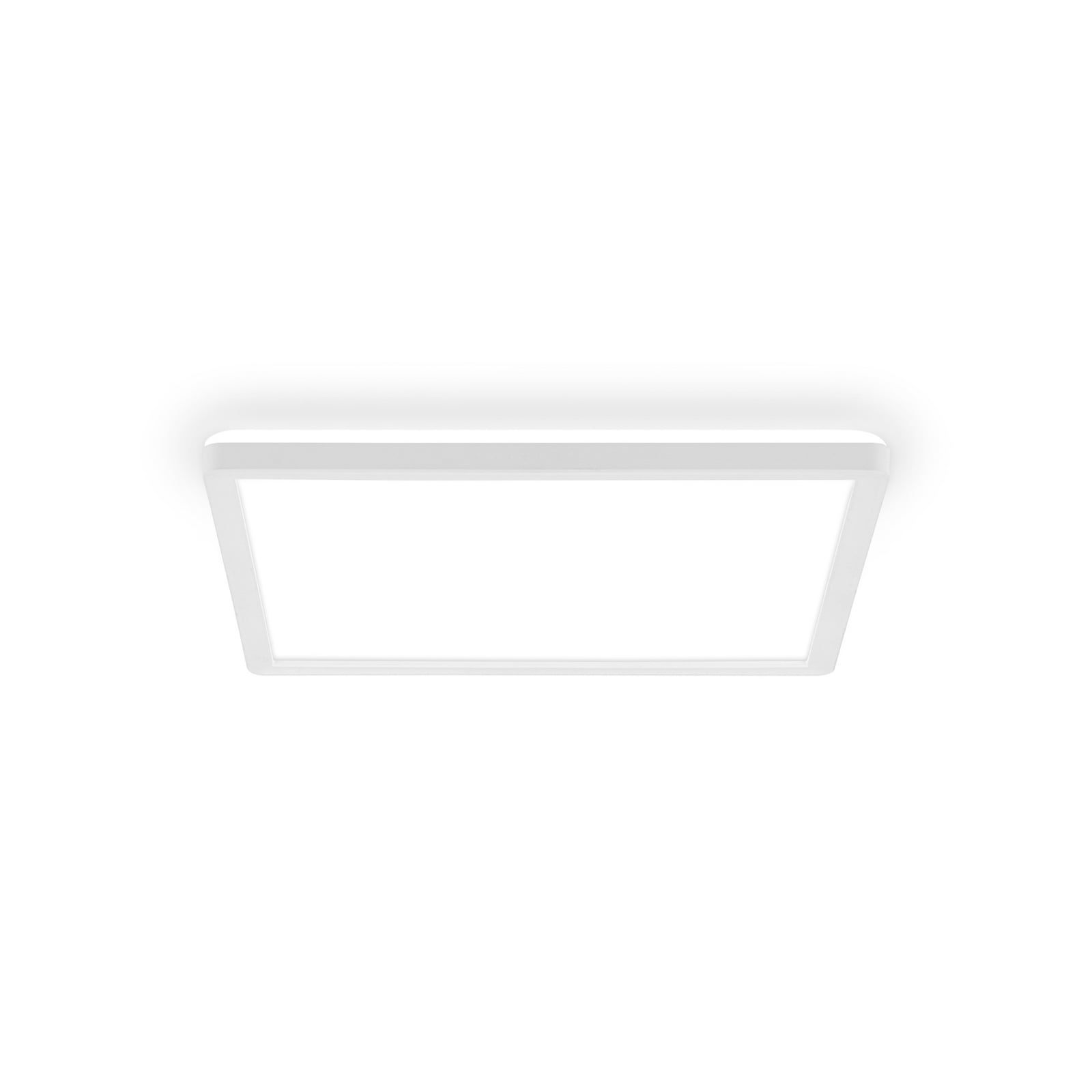 Plafonnier LED Tava A, 29x29 cm, plastique, blanc