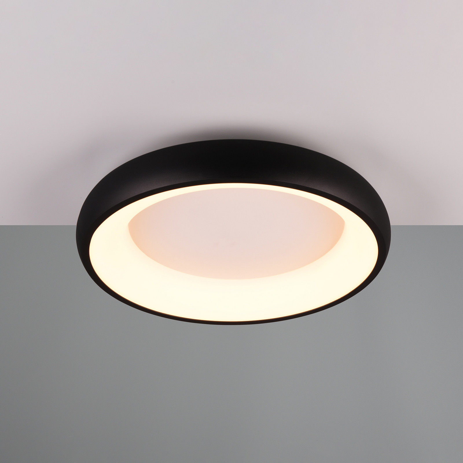 Trio Lighting Plafonieră LED Cardona Ø 465 cm negru mat metal CCT - Camera de zi / sufragerie - modern