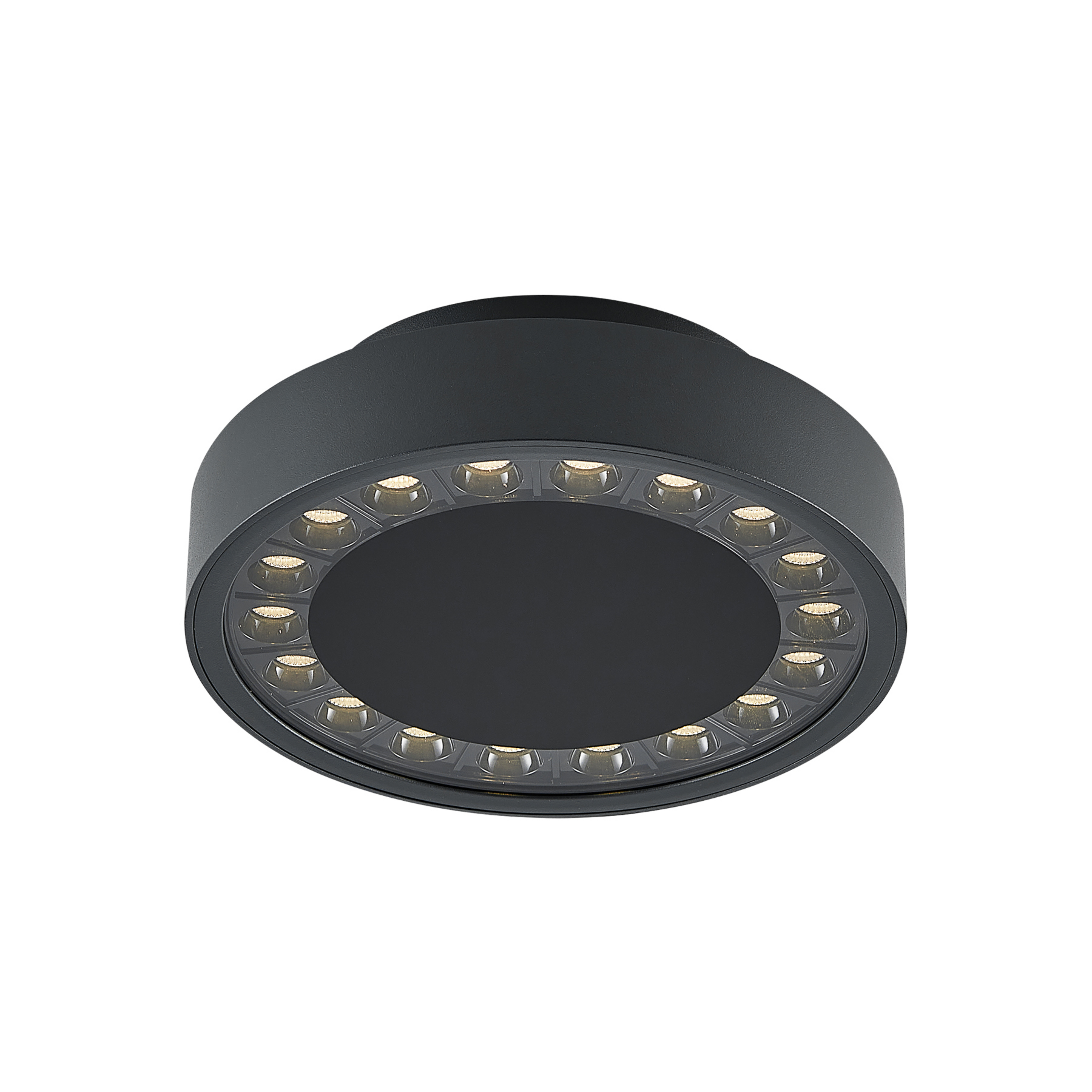 Molto Luce udendørs loftlampe Nona, Ø 18,2 cm, antracit