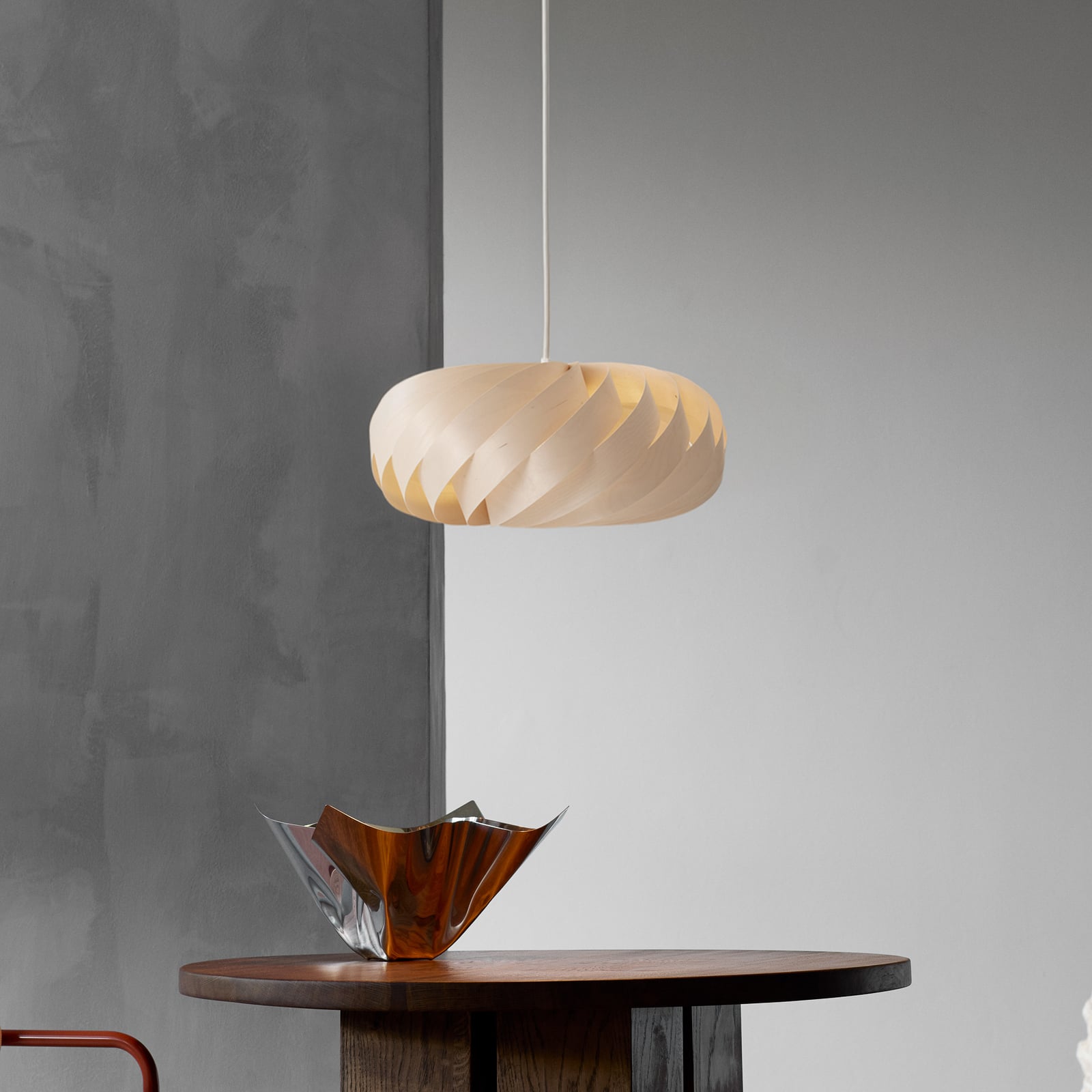 Lampada a sospensione Tom Rossau TR5, Ø 40 cm, colore naturale, legno di betulla