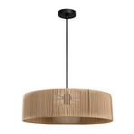 Candeeiro suspenso Roya Cylinder, Ø 55 cm, bege, papel