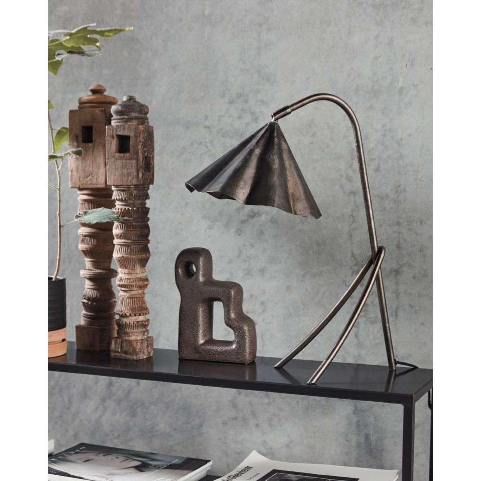 Flola Bordlampe Antique Brown House Doctor - Stue - Metal billede