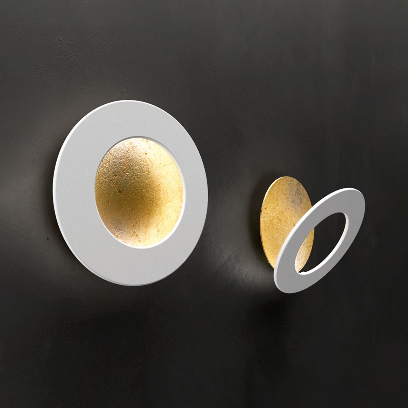 ICONE Vera LED zidna svjetiljka 930 Ø26cm zlatno/bijela