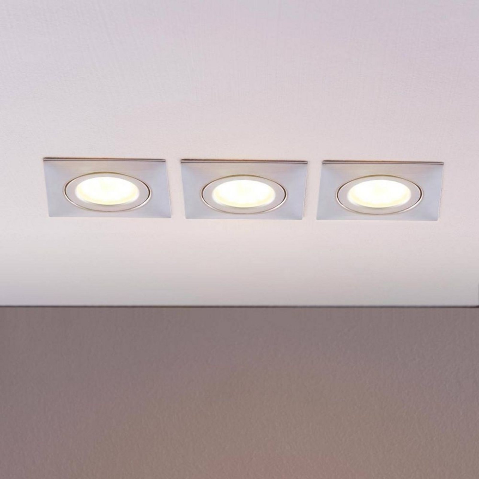 Andrej Square LED Ugradna svjetla 3 pcs. Krom - Lindby