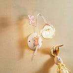 Wandlamp Butterfly in wit en rosé
