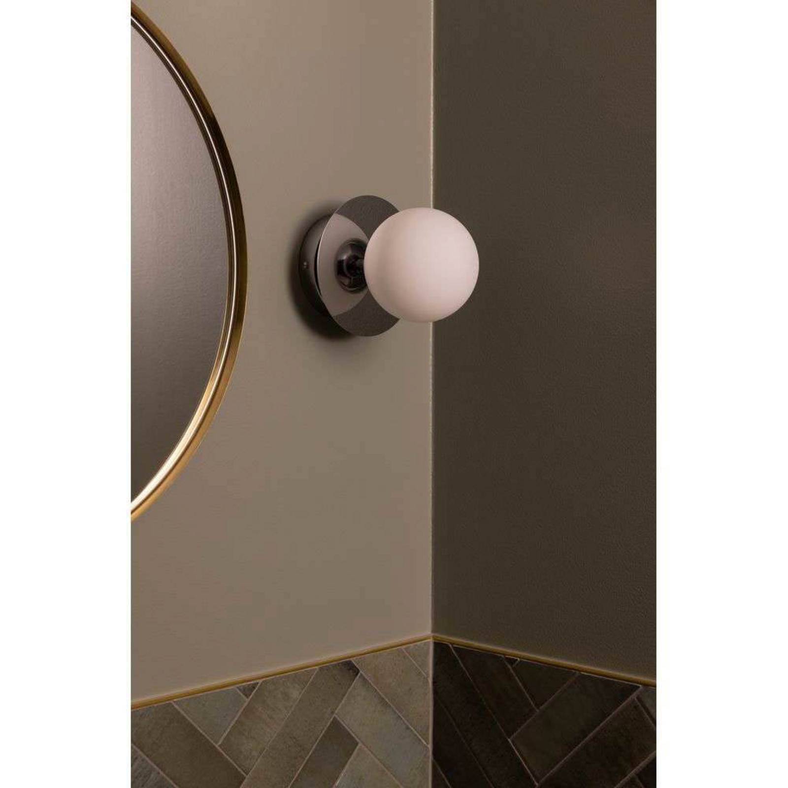  Globen Lighting Globen Lighting Wandlampe Art Deco, Chrom/weiß ø 16 Cm Ip44 